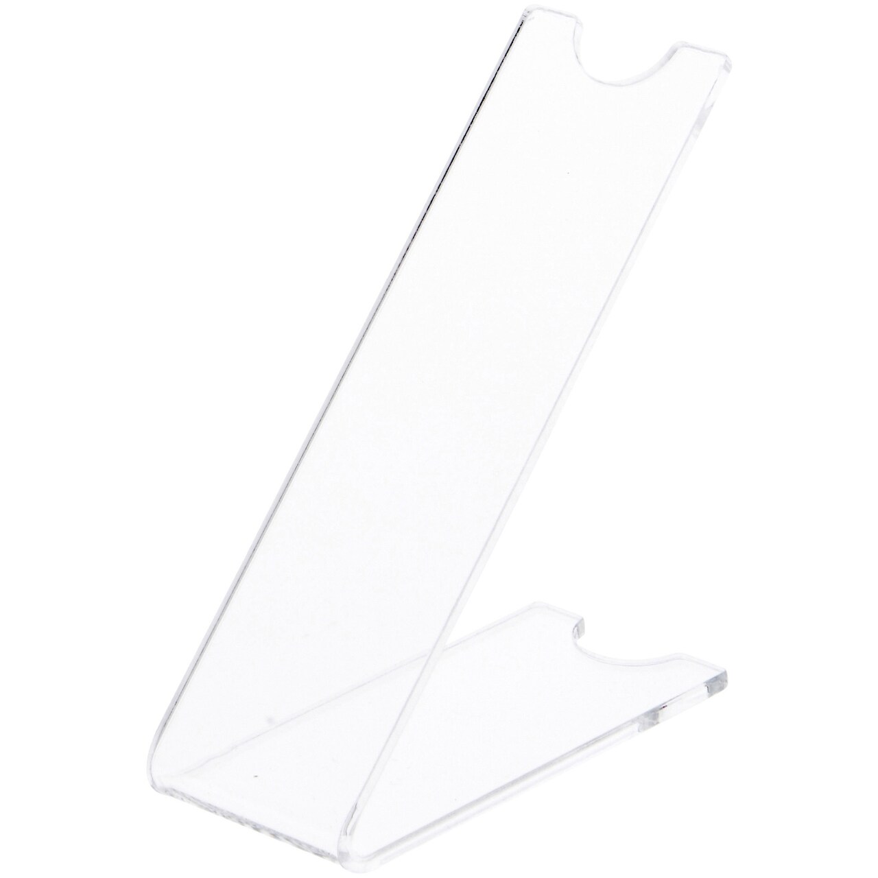 Plymor Clear Acrylic Angled Stiletto High-Heel Shoe Display Riser Stand, 3.5" H x 1.375" W x 3" D